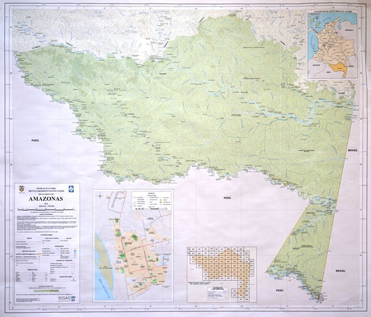 mapa fisica del departamento de Amazonas