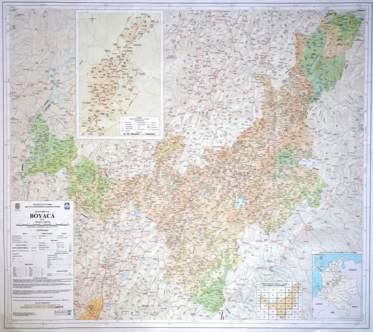 mapa fisico de Boyaca